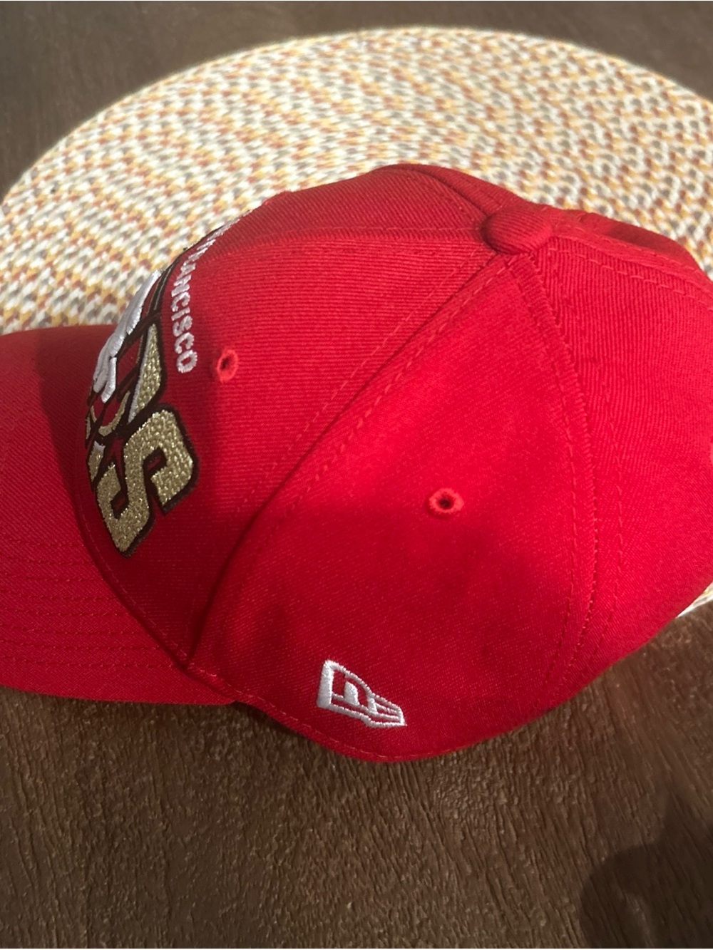 NFL San Francisco 49ers Red Hat with Gold and White Logo - Picture 5 of 5
